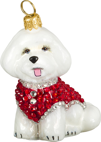 Bichon Frise with Crystal Encrusted Coat