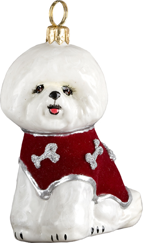 Bichon with Red Velvet Coat