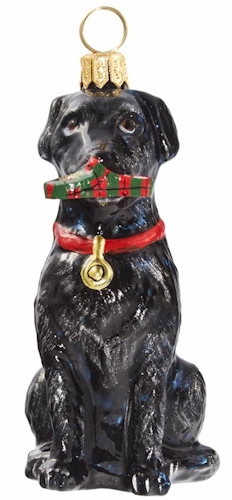 Black Lab with Tartan <br>Plaid Slipper