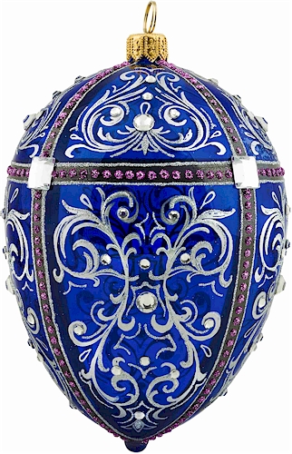 Cobalt Jeweled Egg