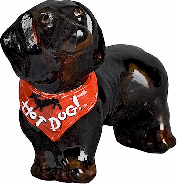 Dachshund Black with Bandana