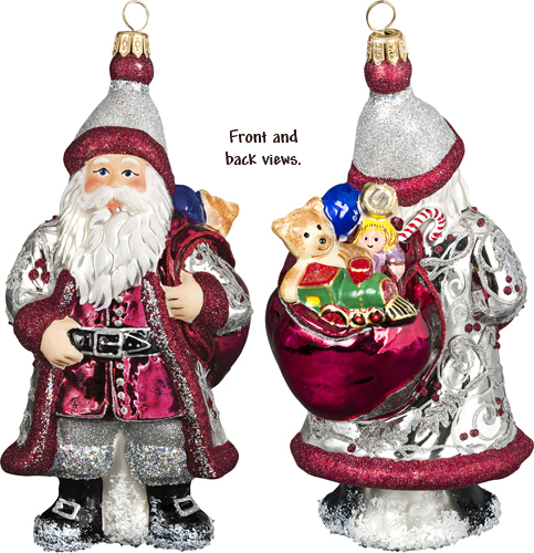 Galician Santa- Cranberry/Silver Version