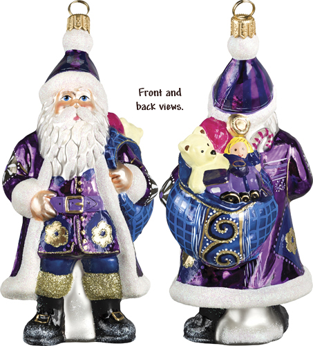 Galician Santa- Purple Folk Art Version