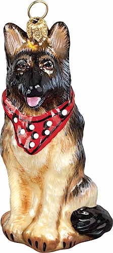 German Shepherd <br>with Bandana