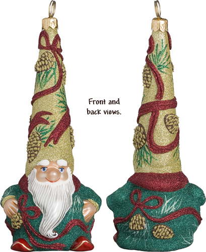 Golden Cone Santa Gnome