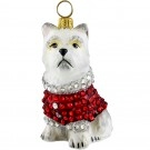 West Highland Terrier with crystal encrusted coat. 