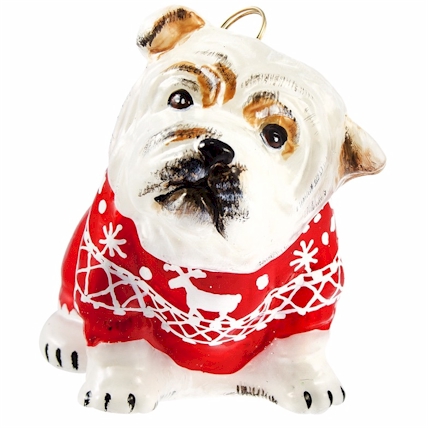 Bulldog in Nordic Sweater