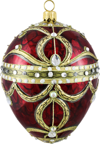 Red Imperial Jeweled Egg