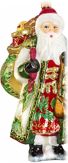 Glass Santa Claus Christmas Ornament