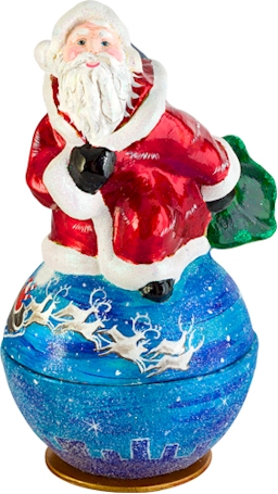 Candy Container- Santa Kugel-Around the World