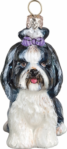 Shih-Tzu Sitting- Black and White