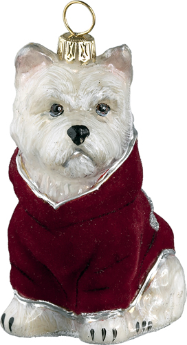 Westie in Red Velvet Hoodie