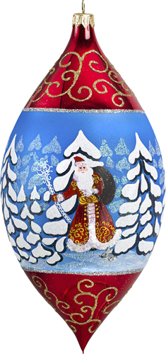 Woodlands Santa Drop- 9 Inches Tall