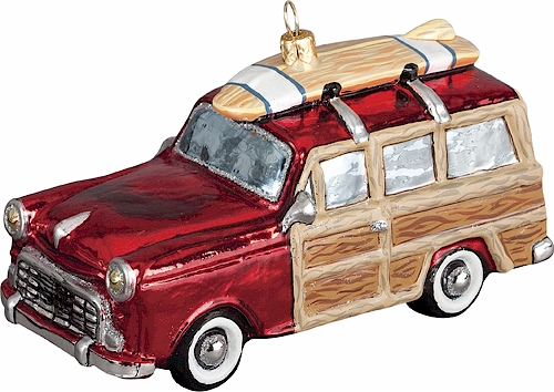 Woody Car with Surfboards