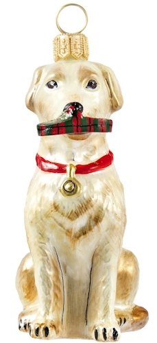 Yellow Lab with <br>Tartan Plaid Slipper